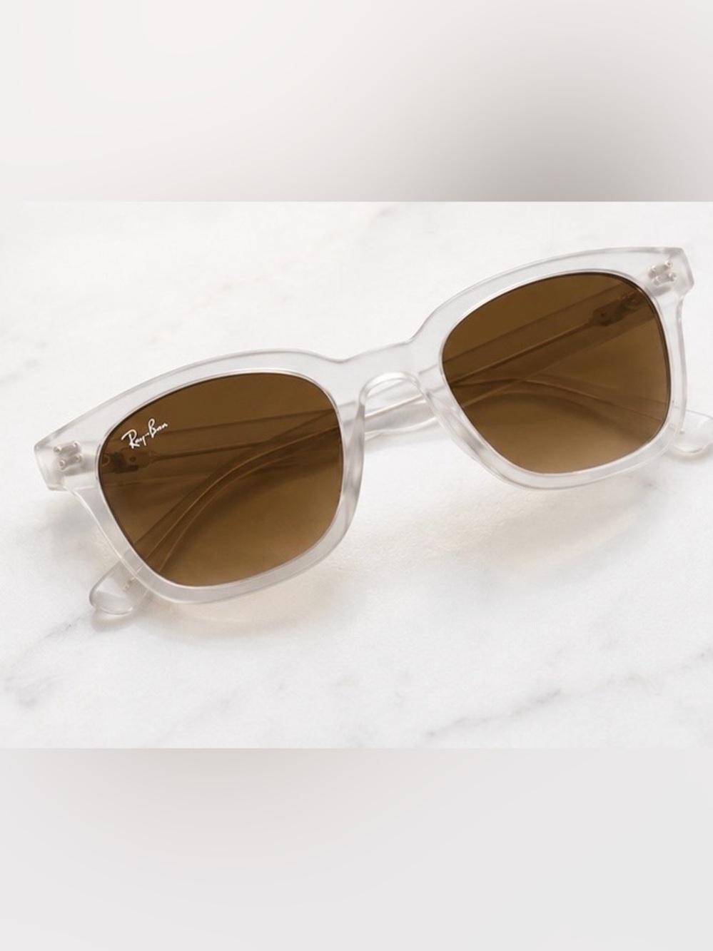 Ray-Ban Zaya Bio based White Frame with Brown Lens